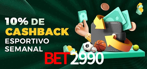 10% de bônus de cashback na BET2990